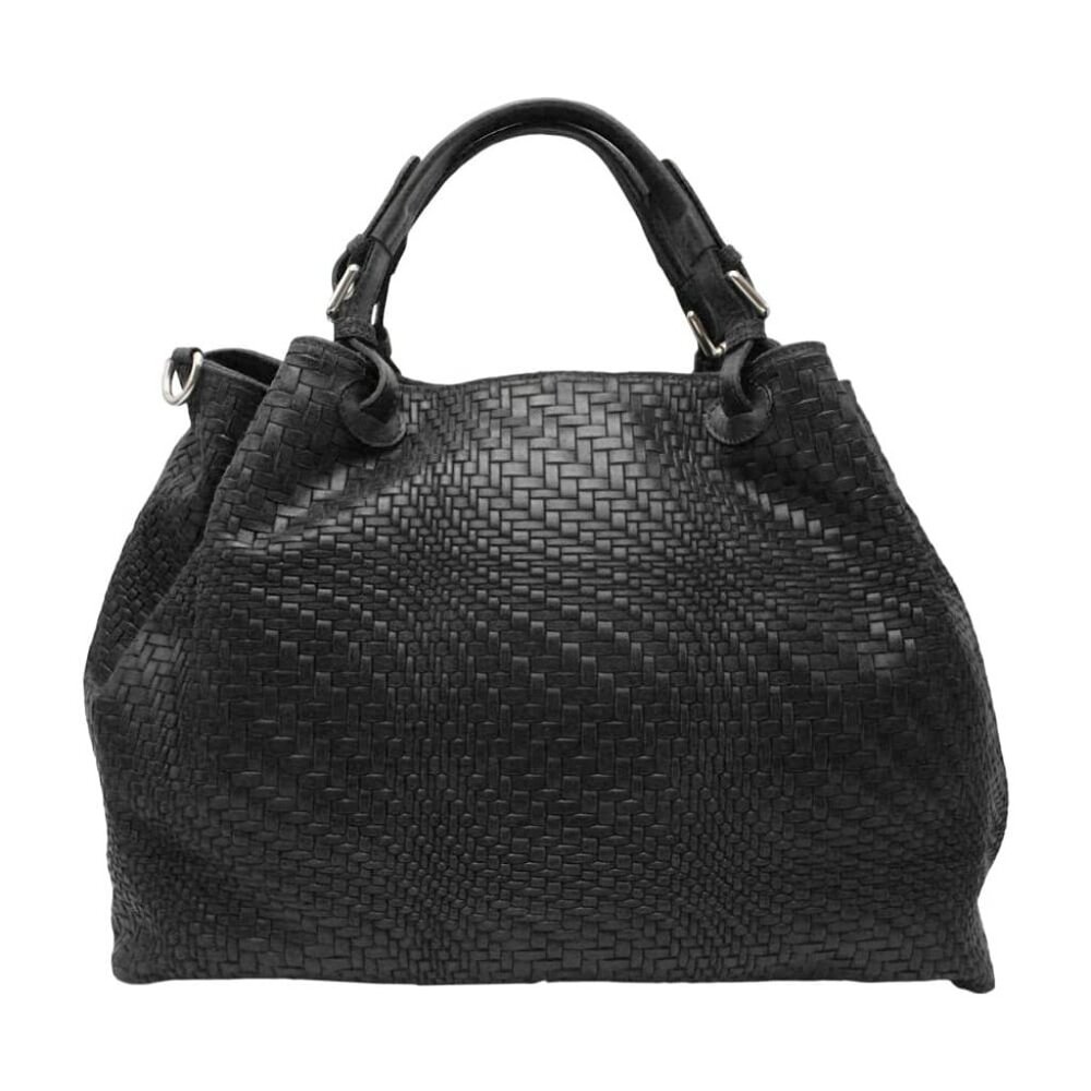 Braided Leather Tote/Shoulder Handbag